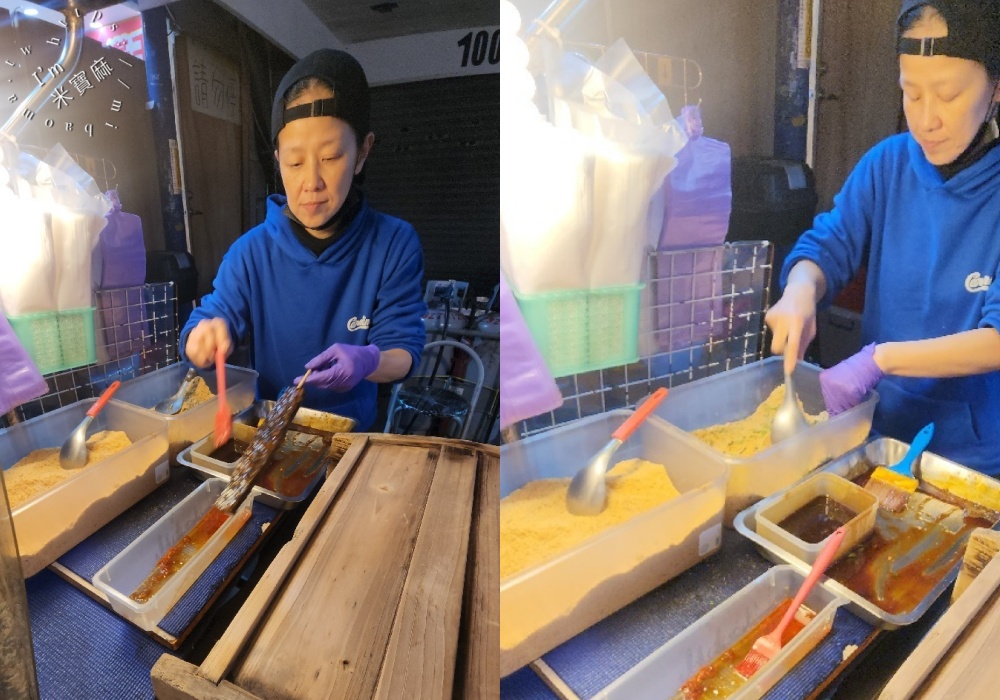 樂華姐妹巨無霸豬血糕｜樂華夜市美食，份量口感一次滿足的夜市經典小吃