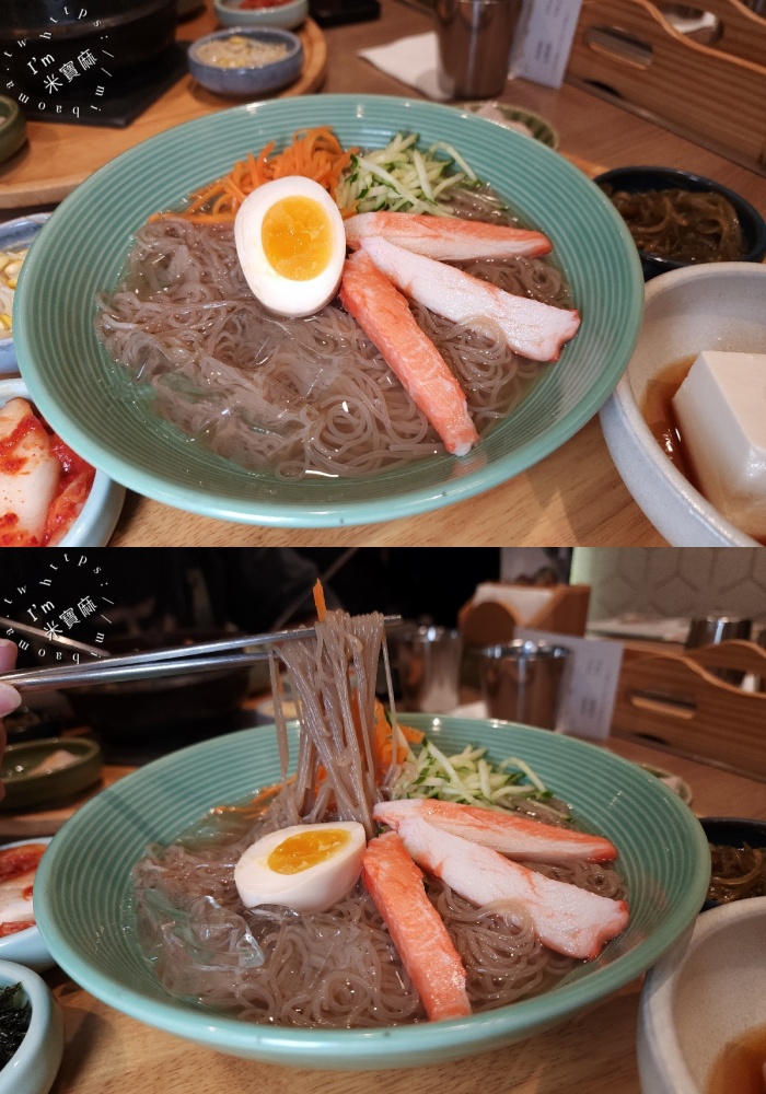 韓姜熙小廚房｜板橋環球美食，韓式蟹味水冷麵定食，夏天必吃冰涼爽口水冷麵