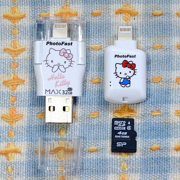 【3C。讀卡機】PhotoFast Hello Kitty蘋果microSD讀卡機。輕巧讀取資料速度快。粉紅色專屬APP介面♥