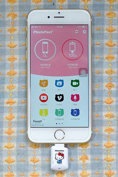 【3C。讀卡機】PhotoFast Hello Kitty蘋果microSD讀卡機。輕巧讀取資料速度快。粉紅色專屬APP介面♥